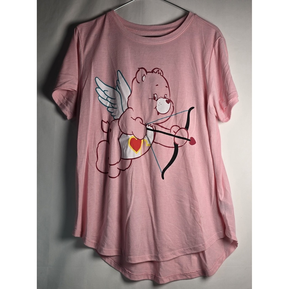 Care Bears Womens T-Shirt 2 XL Pink Graphic Print Crew Neck Short Sleeve